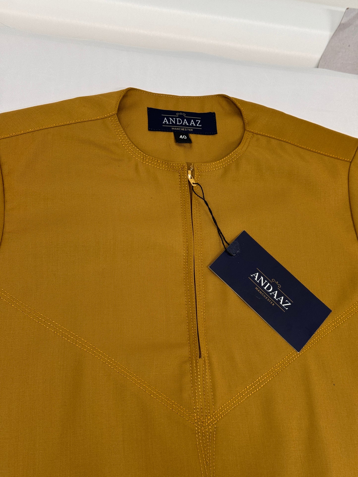 Boys Hadi Thobe Winter Material - Mustard