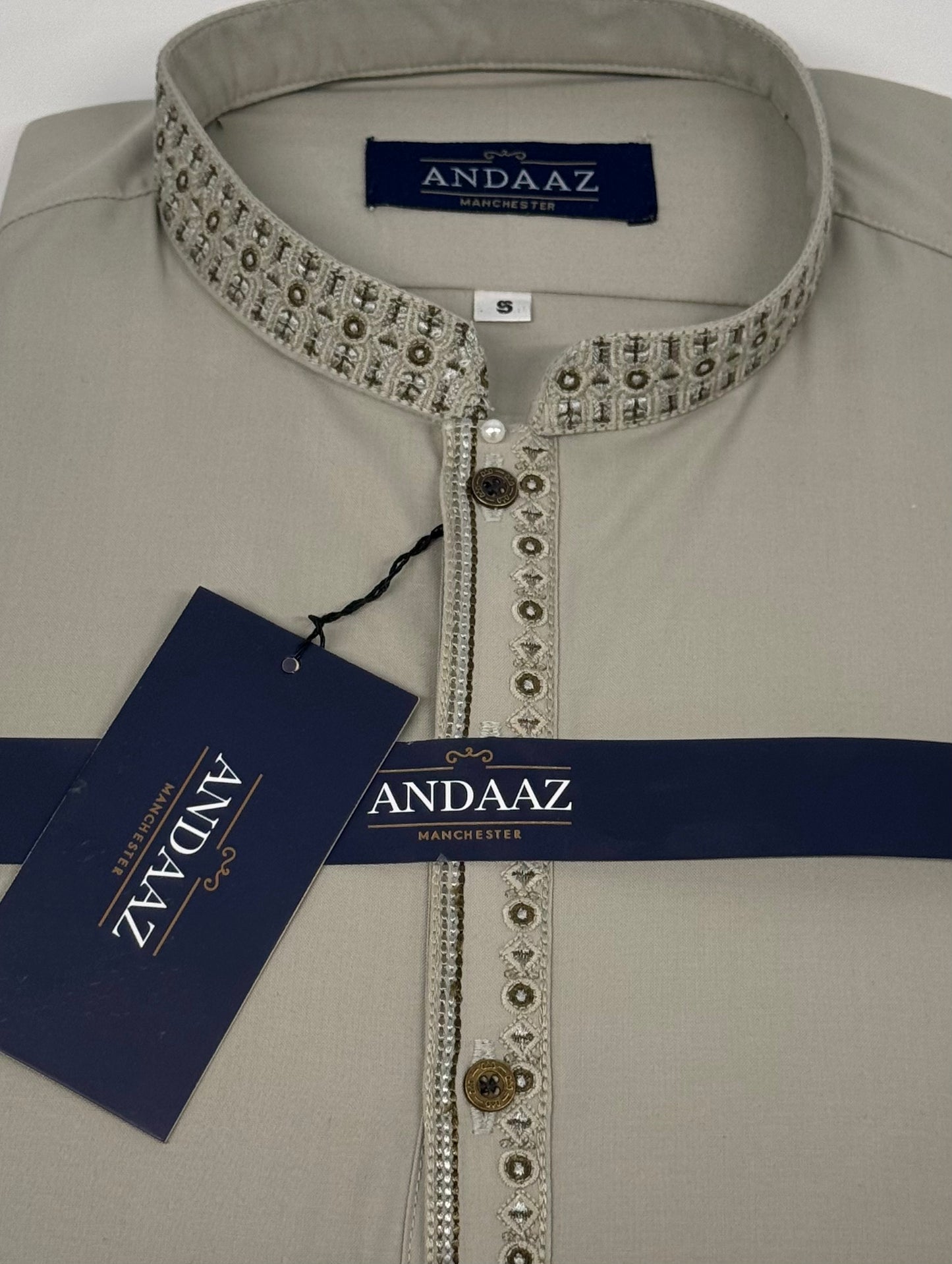 Men's Shalwar Kameez Pale Green Embroidery