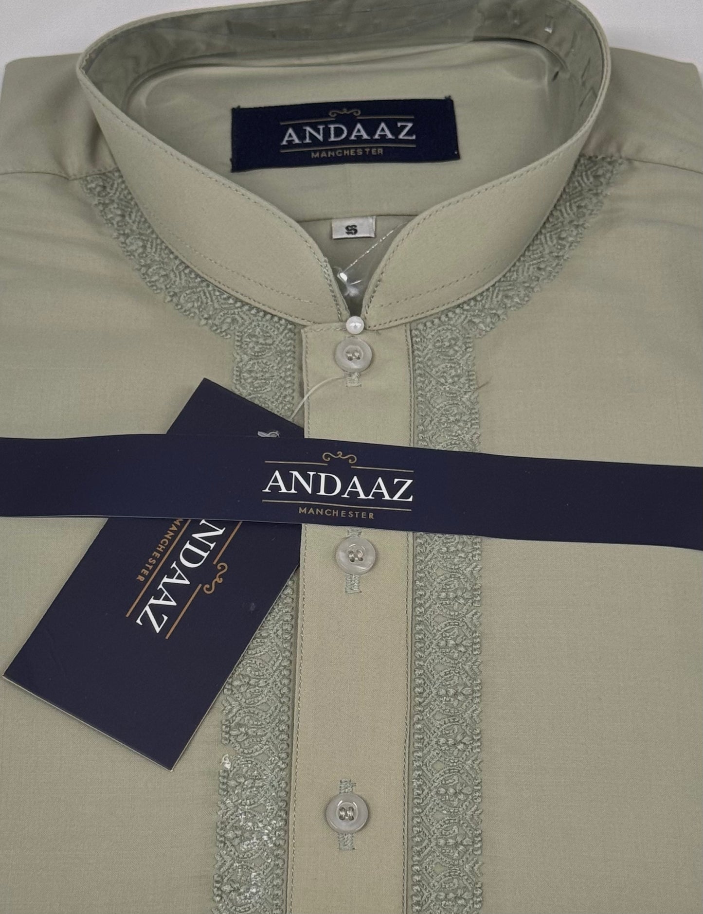 Men's Shalwar Kameez Pistachio 2 Piyala Embroidery