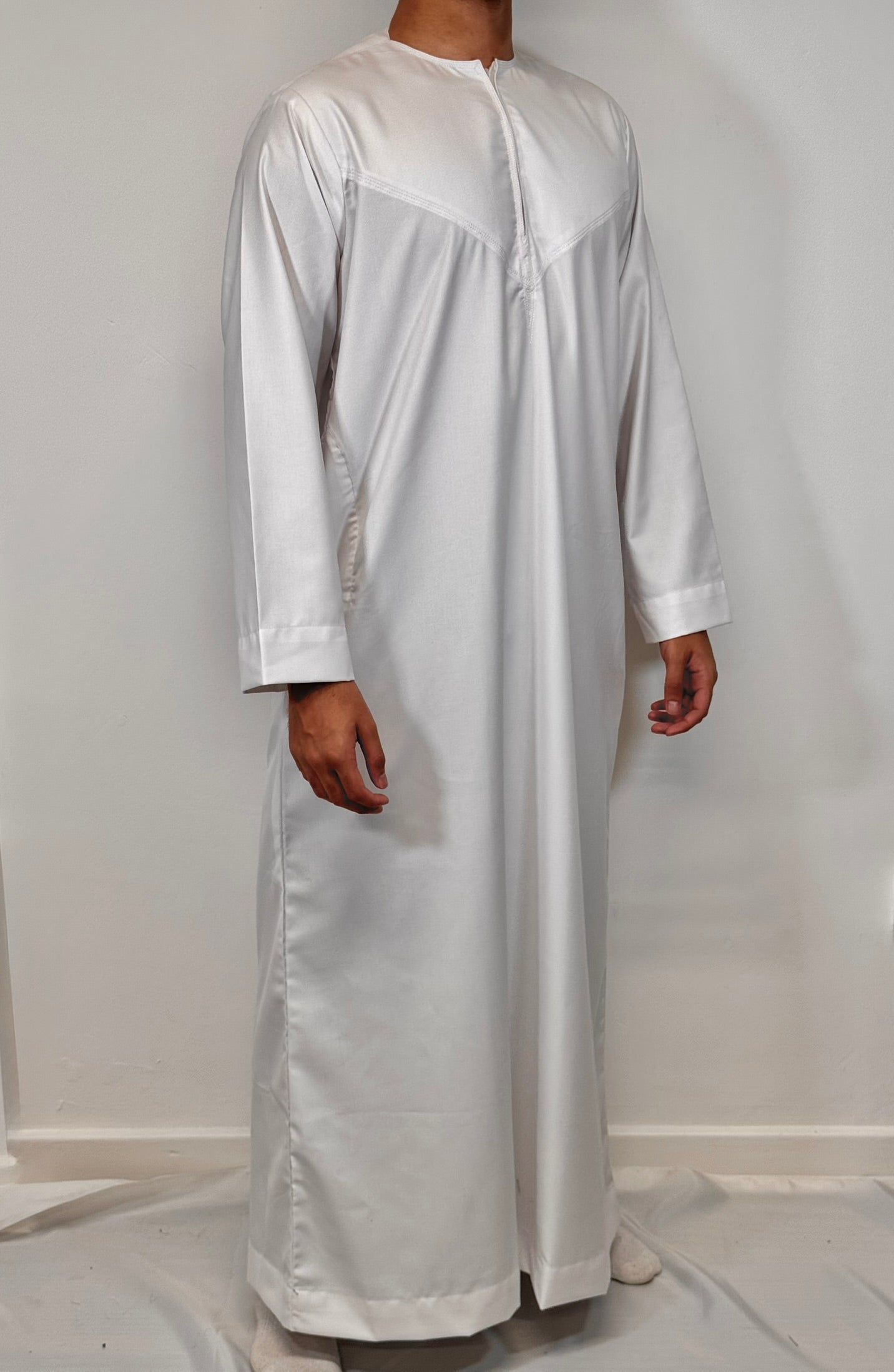 Men's Hadi Thobe Winter Material - Off White