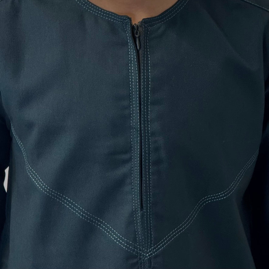 Boys Hadi Thobe Winter Material - Teal