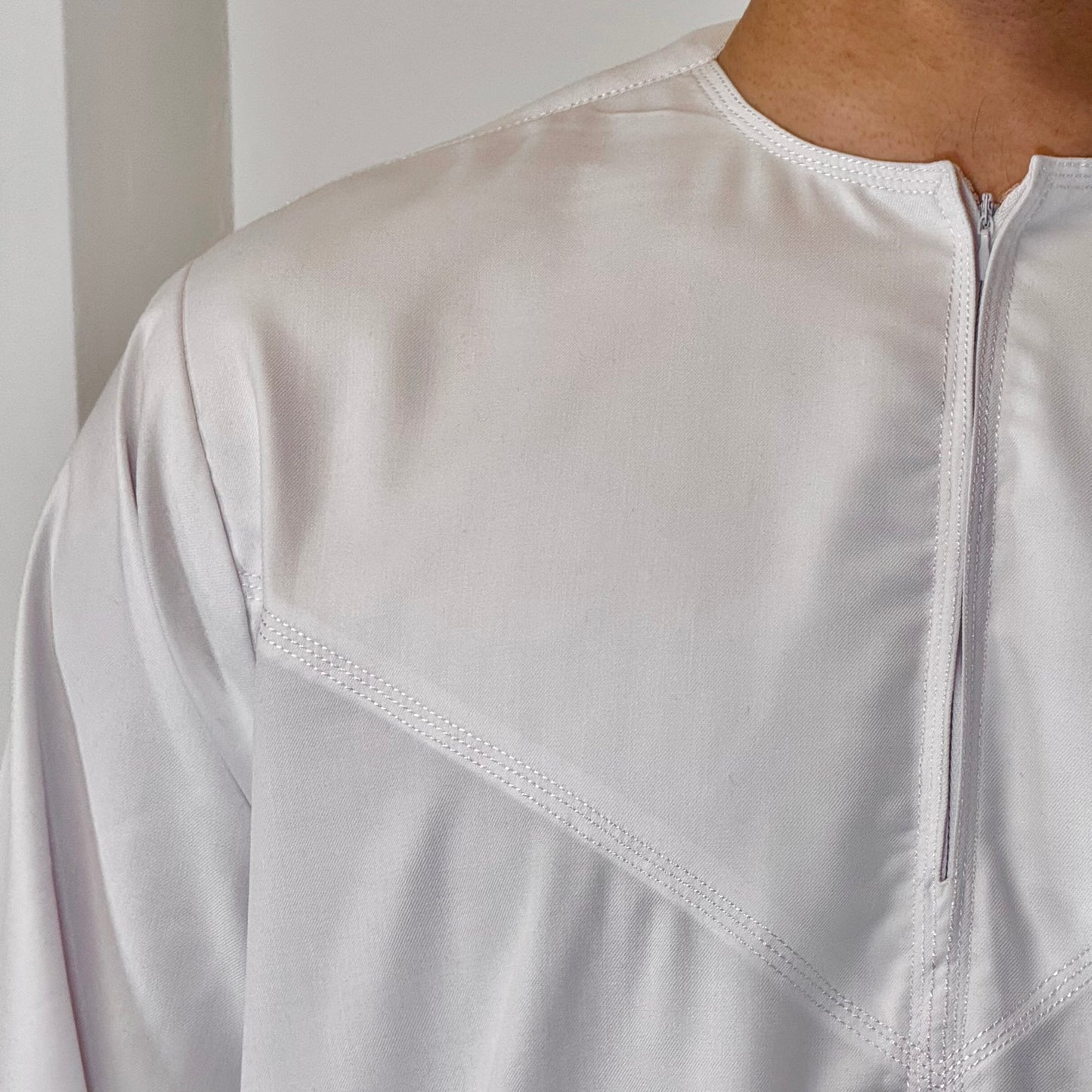 Men's Hadi Thobe Winter Material - Off White