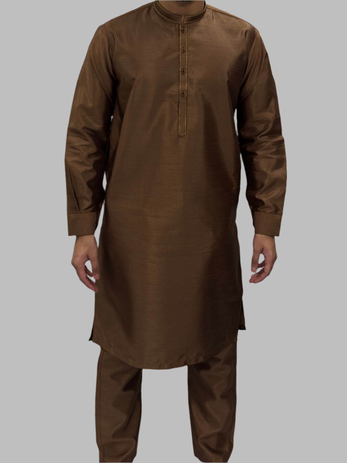 Brown_Plain_Silky_Front_View
