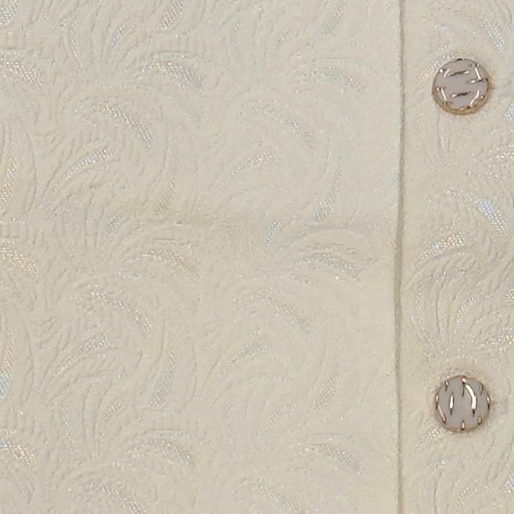 Men's Swirl Design Cream Jamawar Waistcoat