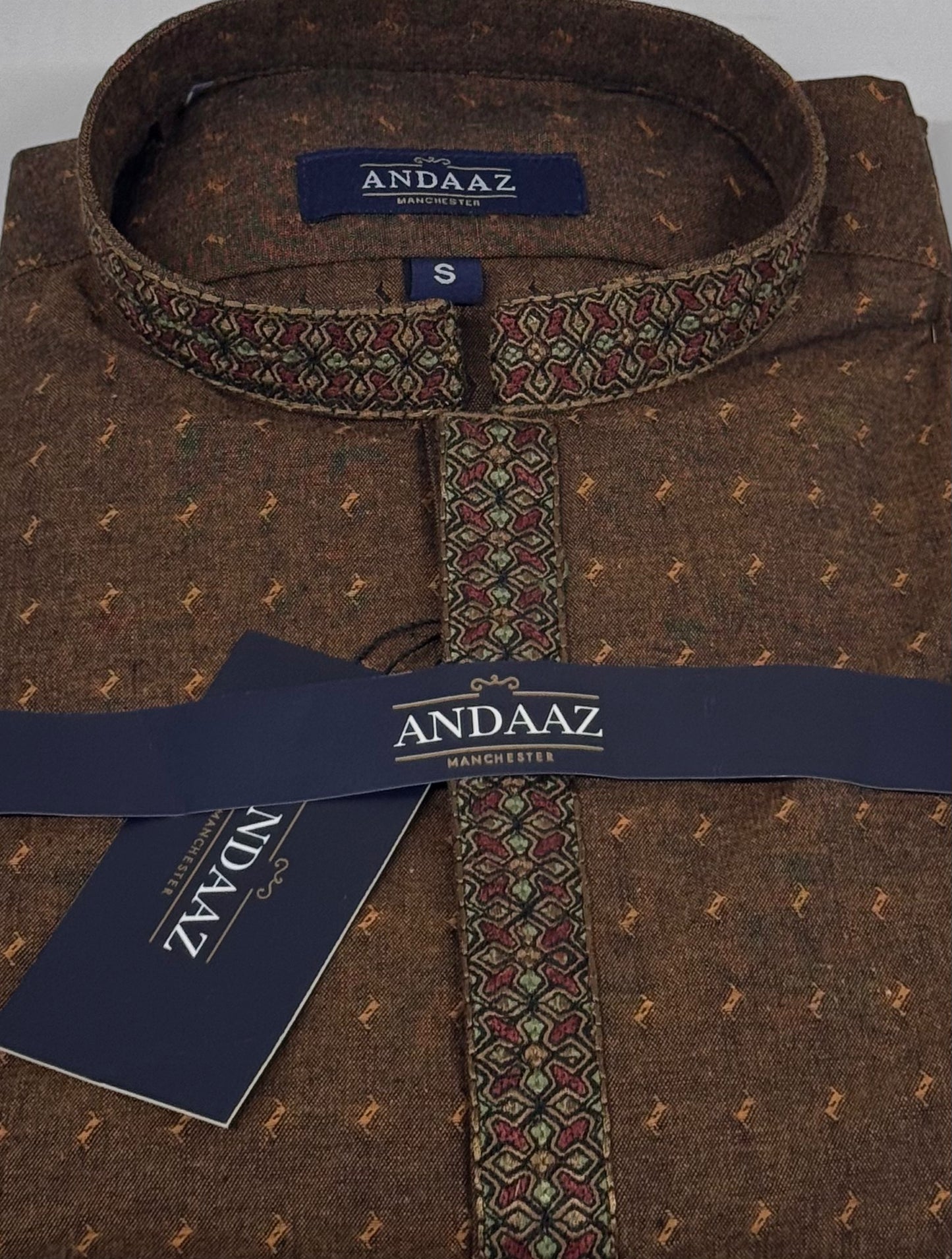Men's Kurta Clay Embroidery - Winter Material