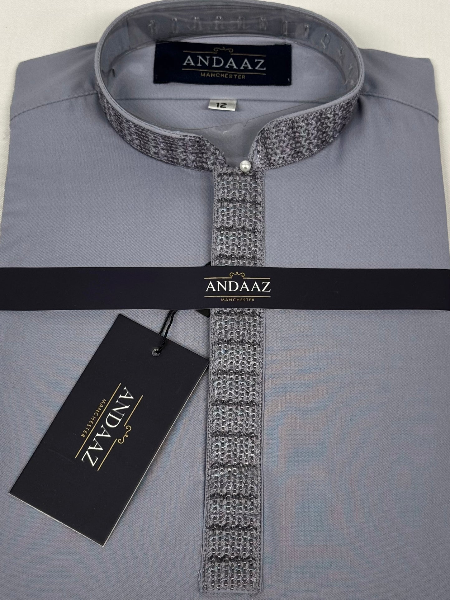 Boys Shalwar Kameez Zigzag Lilac Placket