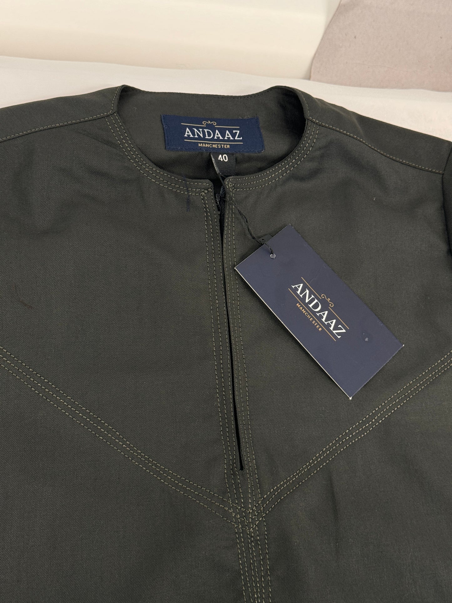 Boys Hadi Thobe Winter Material - Dark Grey