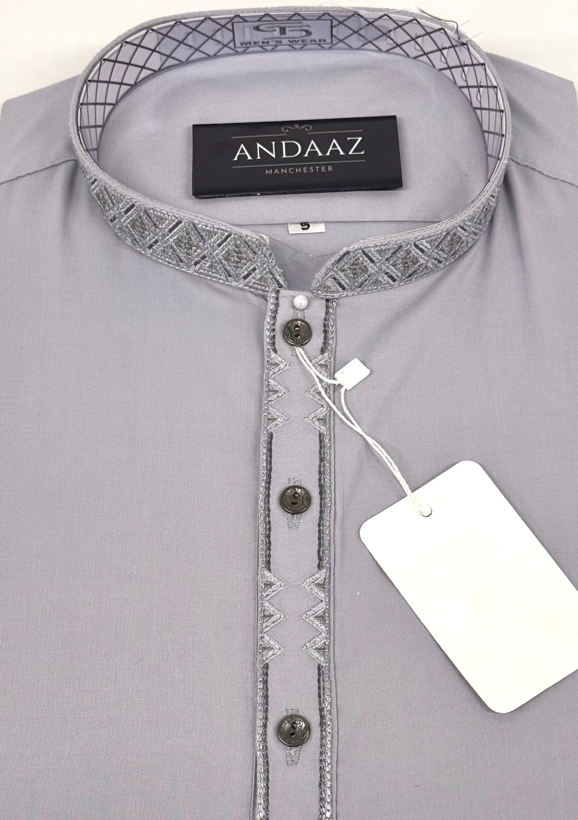 Men s Shalwar Kameez Light Purple Embroidery
