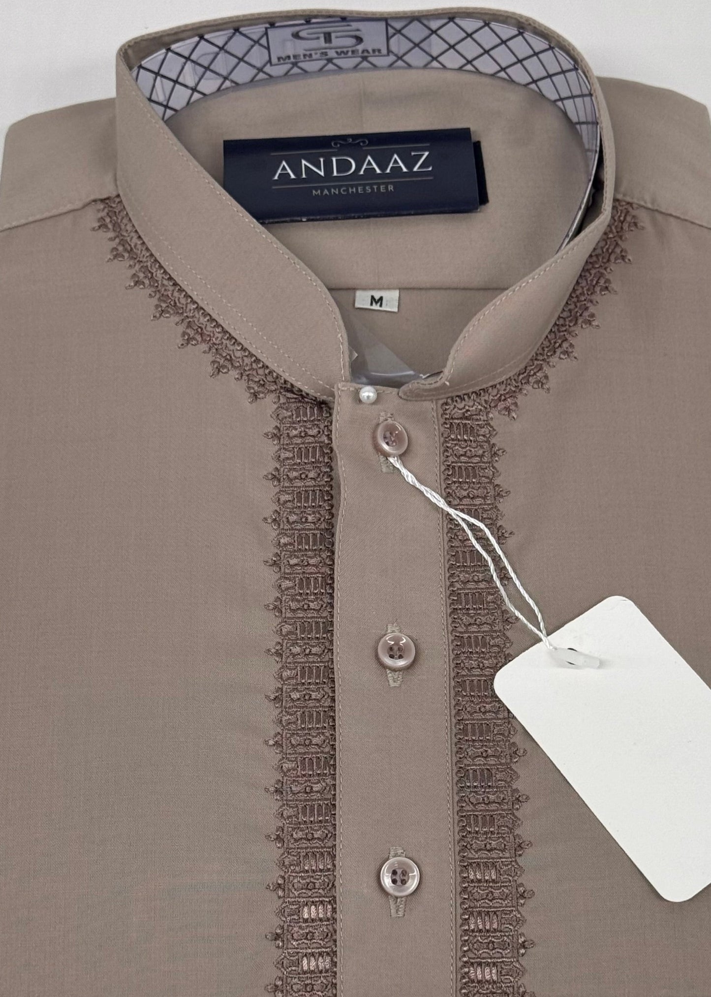 Men's Shalwar Kameez Hazelnut Piyala Embroidery