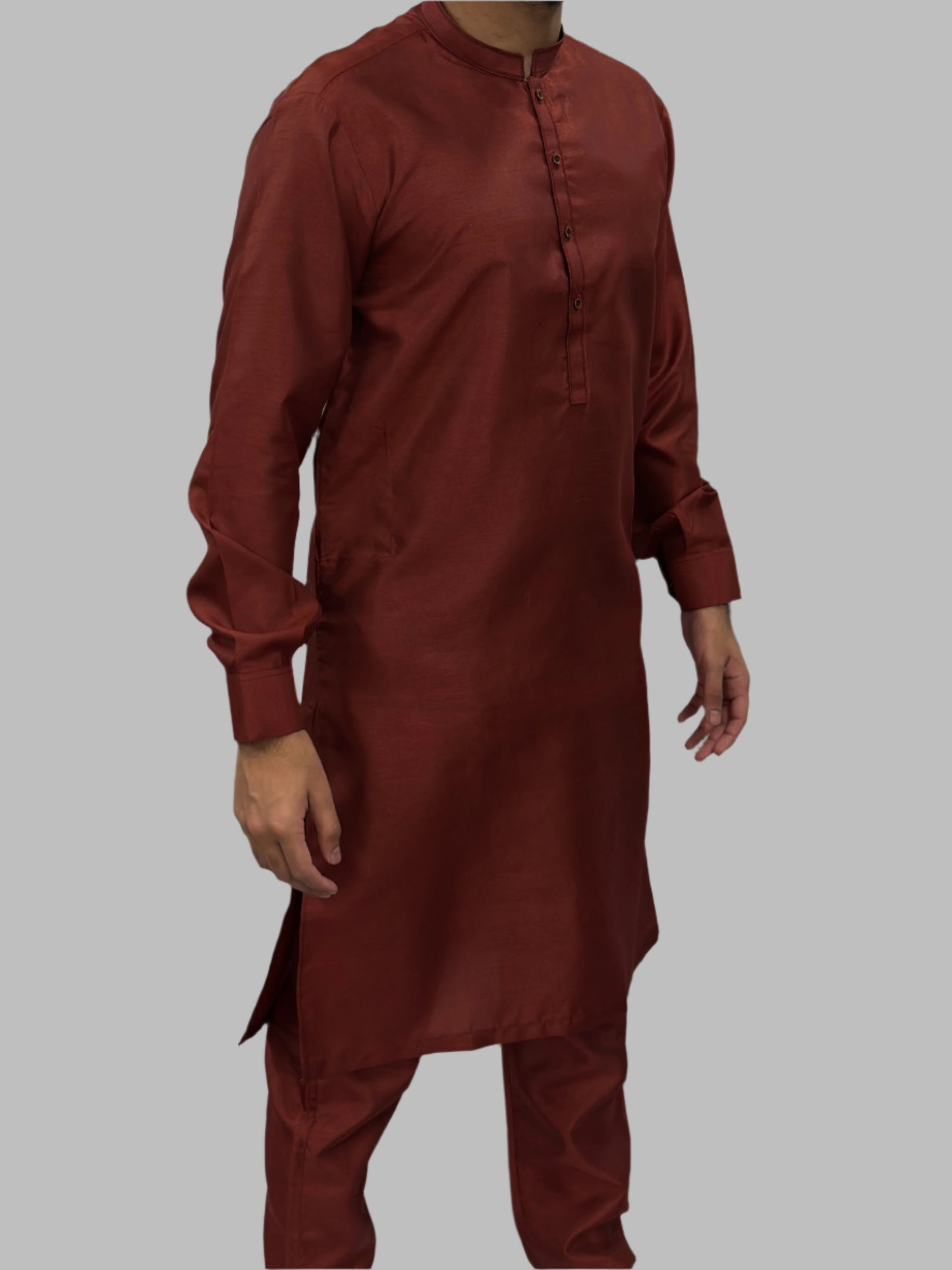 Masala_Red_Plain_Silky_Side_View