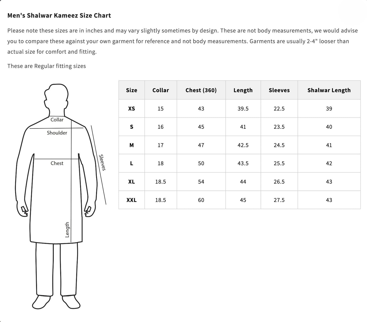 Men's Shalwar Kameez Plain Off White