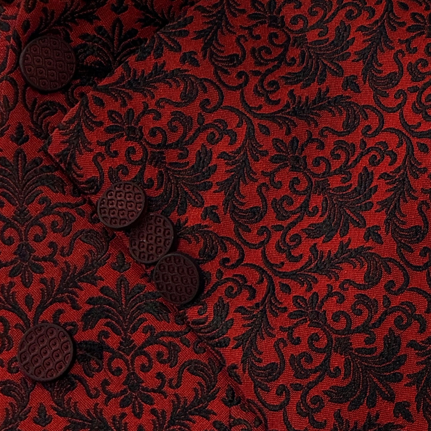 Men's Banarsi Red Black Prince Jacket