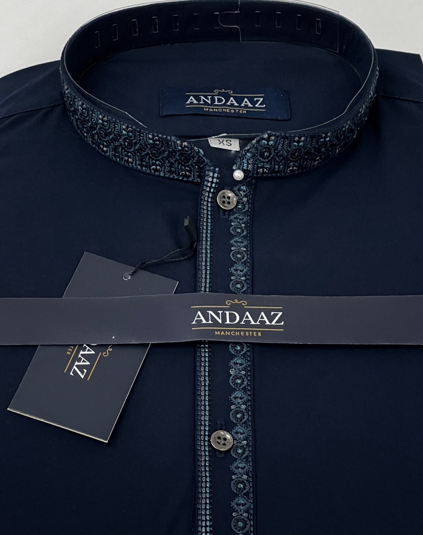 Men's Shalwar Kameez Navy 1 Embroidery