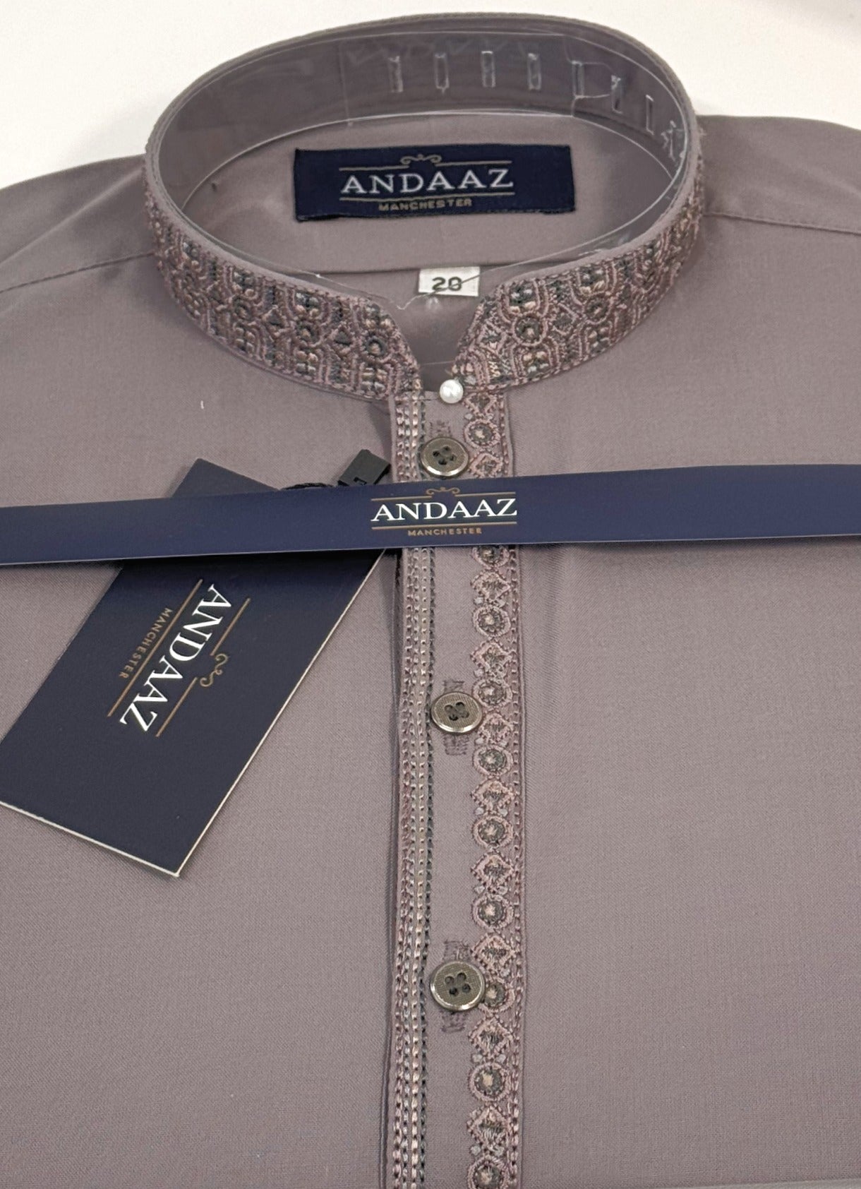 Boys Shalwar Kameez Mauve Embroidery