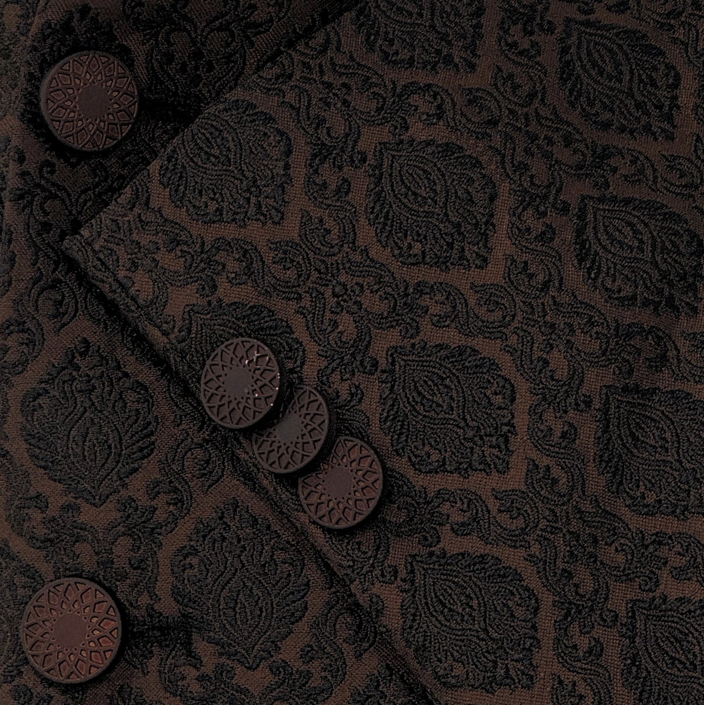 Men's Banarsi Brown Black Diamond Prince Jacket