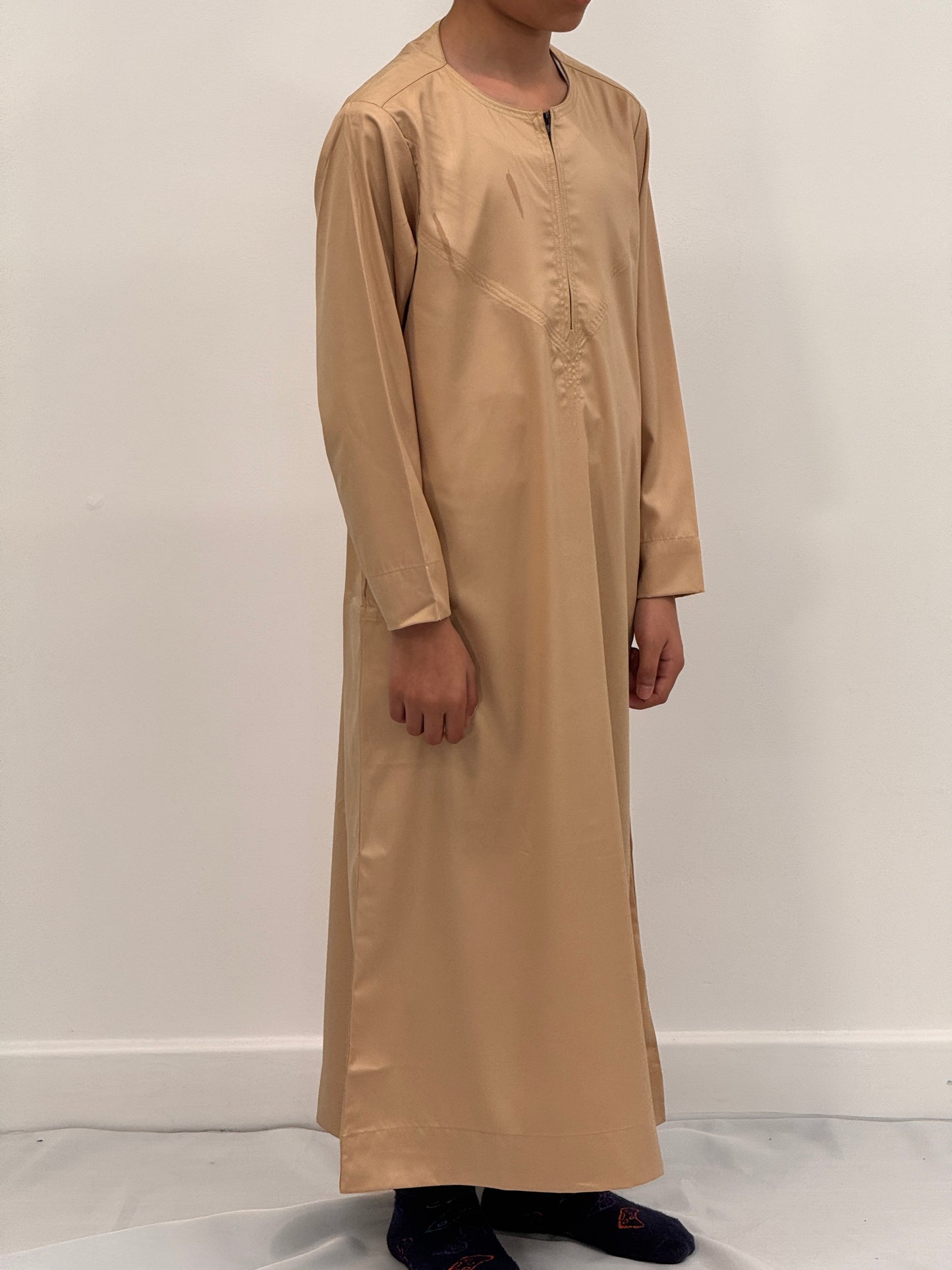 Boys Shiny Hadi Thobe - Golden