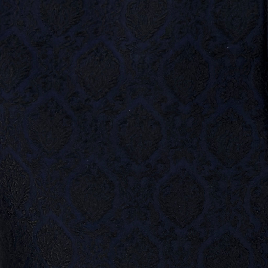 Boys Banarsi Navy Black Diamond Waistcoat