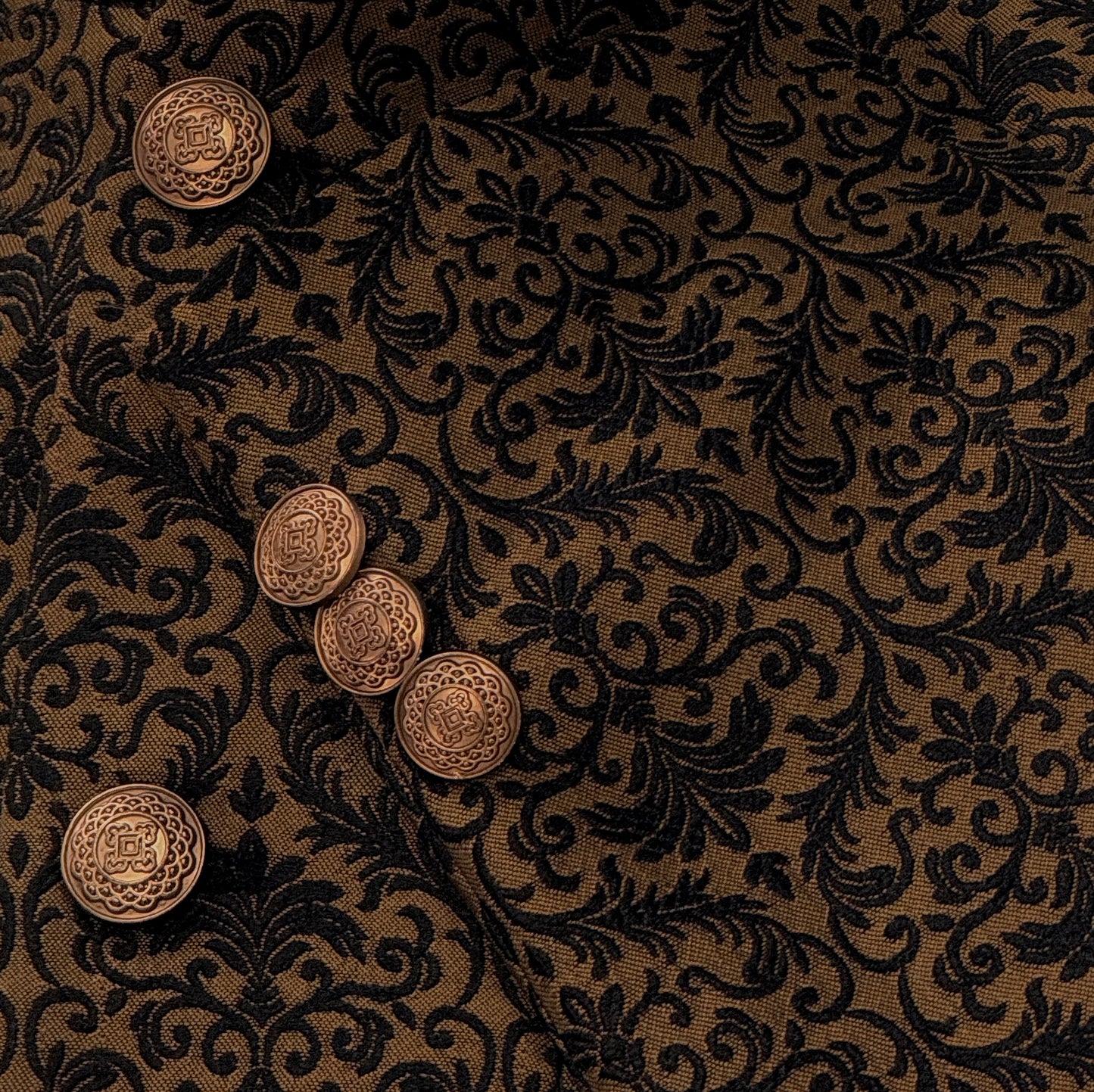 Men's Banarsi Bronze Black Prince Jacket