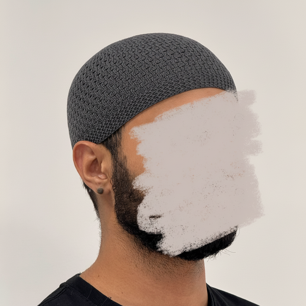Dark Grey Prayer Hat