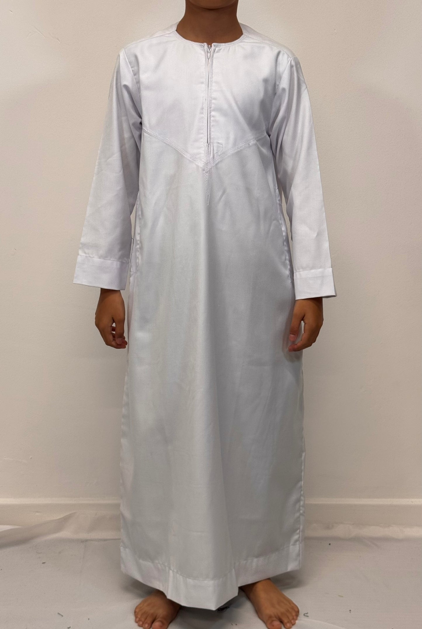 Boys Hadi Thobe Winter Material - Off White
