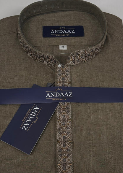 Men's Shalwar Kameez Moss Embroidery