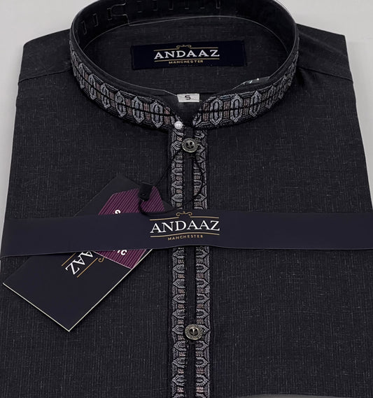 Men's Shalwar Kameez Navy 5 Embroidery