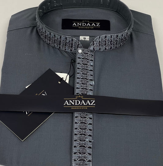 Men's Shalwar Kameez Steel Embroidery