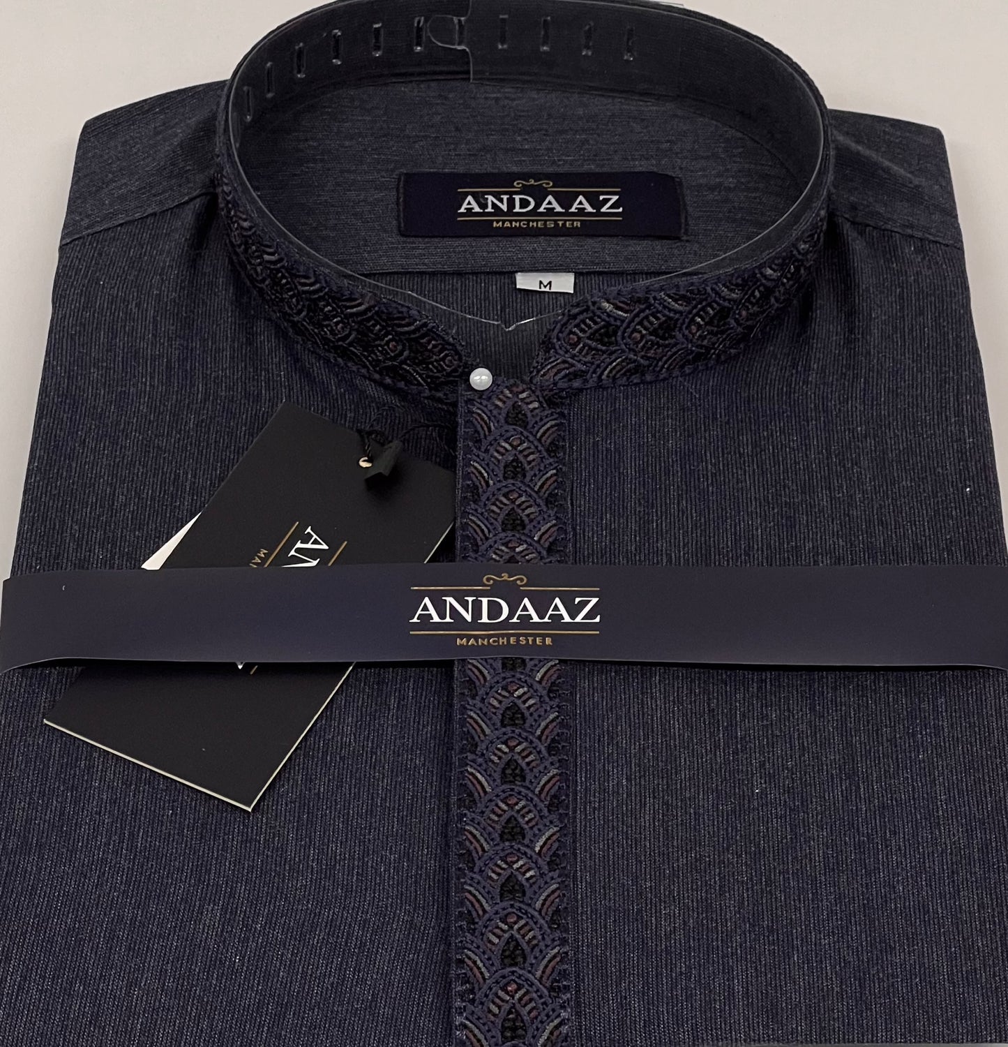 Men's Shalwar Kameez Navy 6 Embroidery