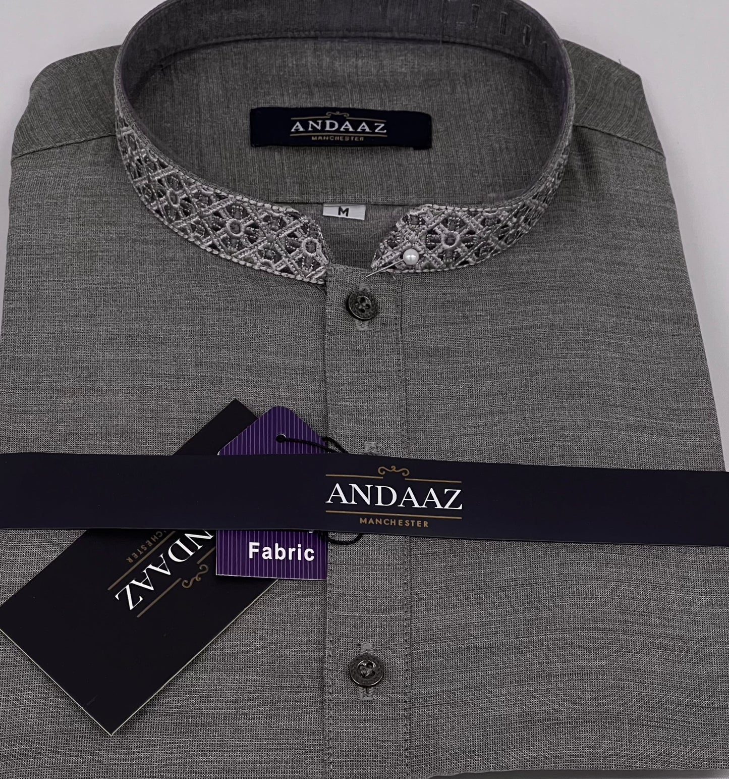 Men's Shalwar Kameez Grey 2 Embroidery