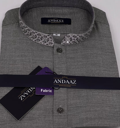 Men's Shalwar Kameez Grey 2 Embroidery