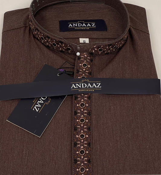 Men's Shalwar Kameez Raisin Embroidery