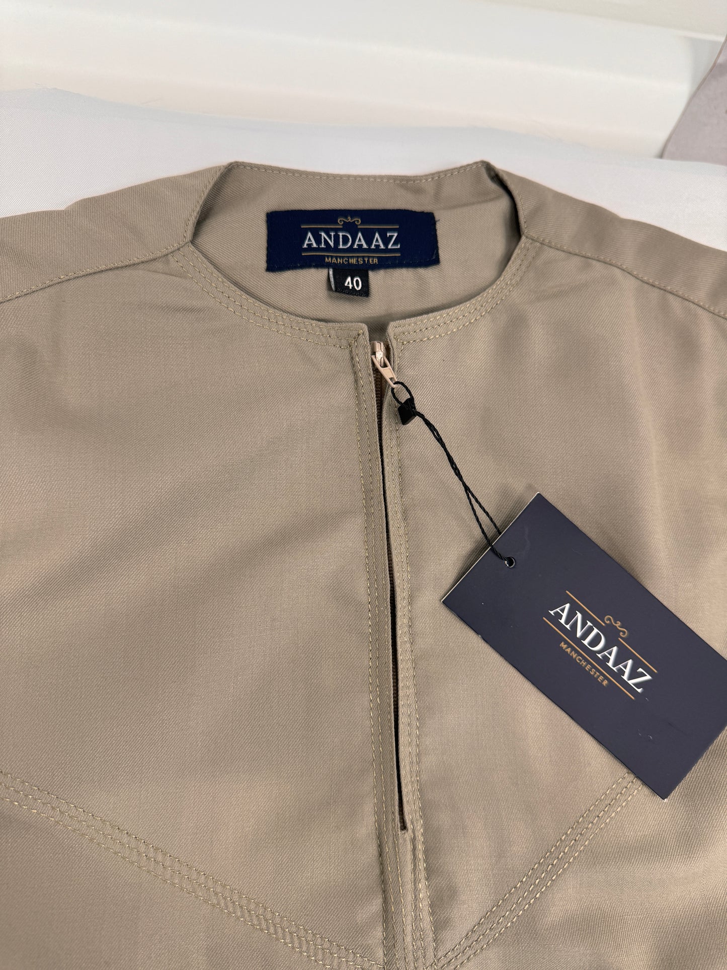 Boys Hadi Thobe Winter Material - Stone