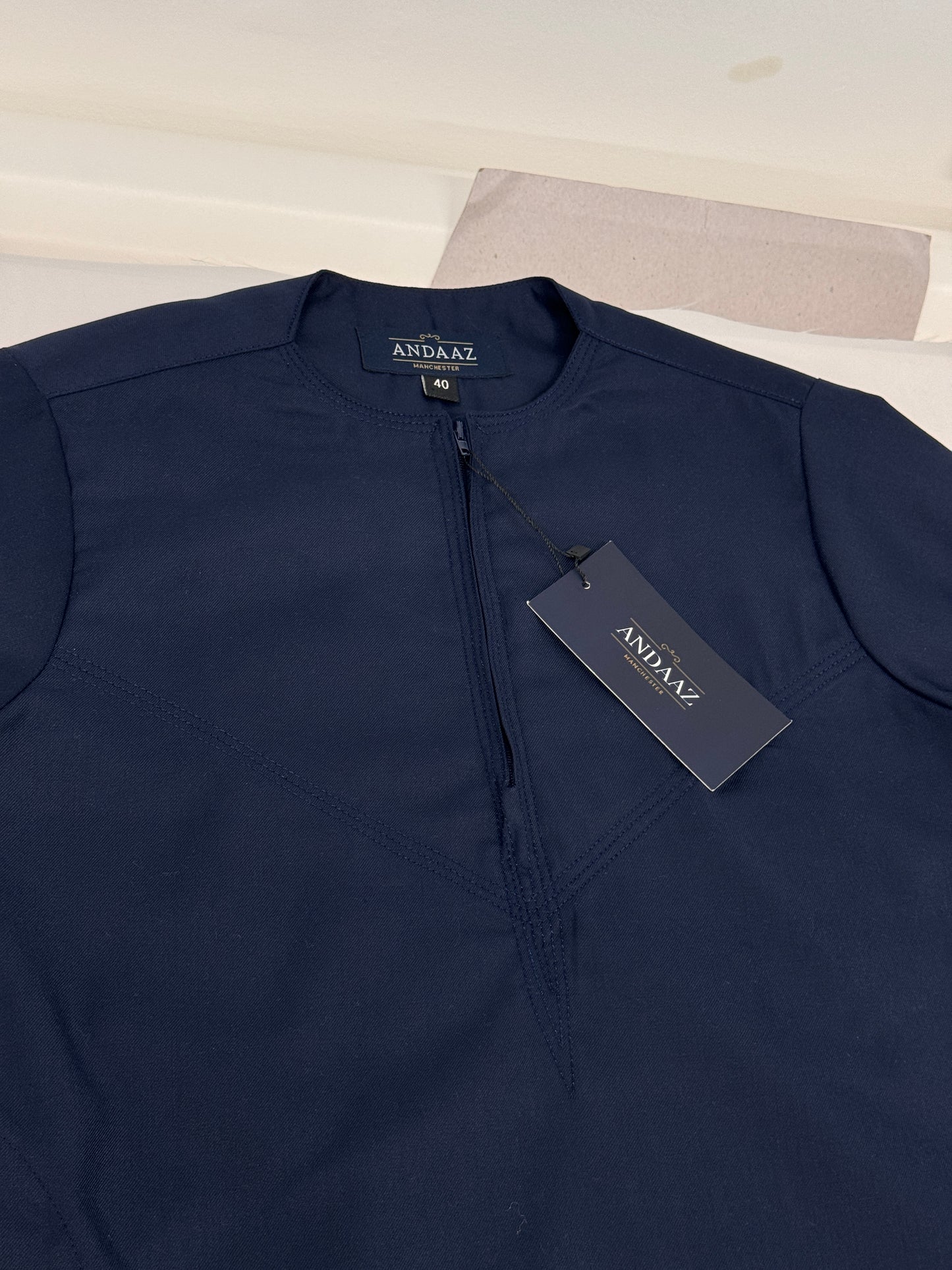Boys Hadi Thobe Winter Material - Navy