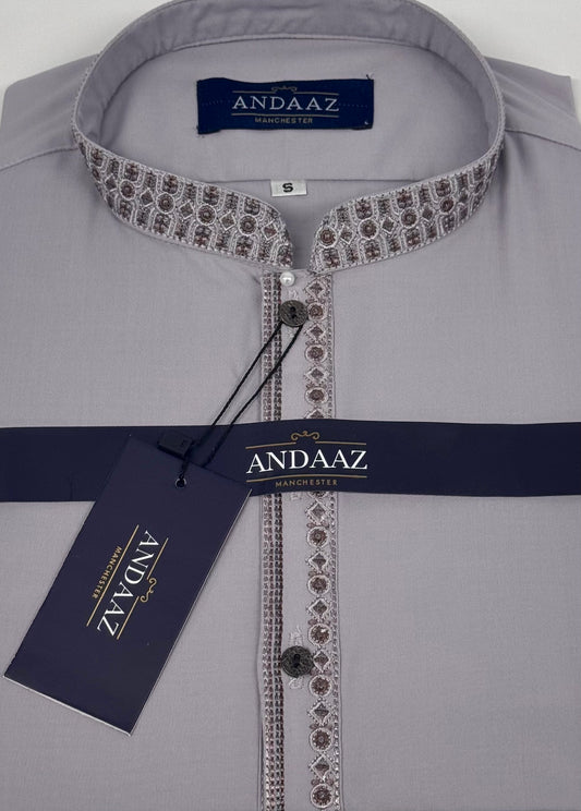 Men's Shalwar Kameez Lilac 2 Embroidery