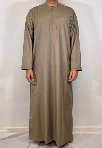 Men's Zayd Thobe Winter Material - Stone