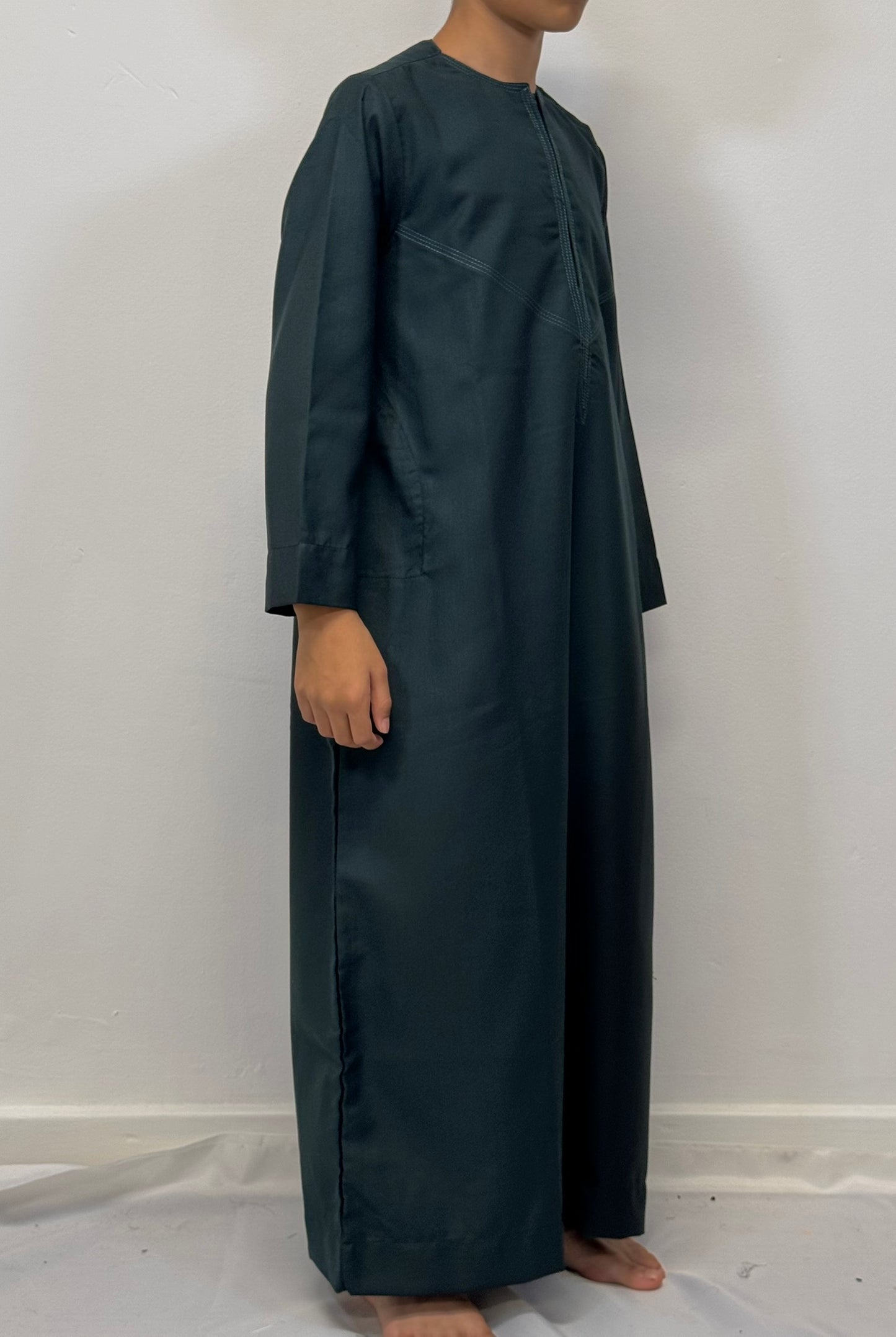 Boys Hadi Thobe Winter Material - Teal