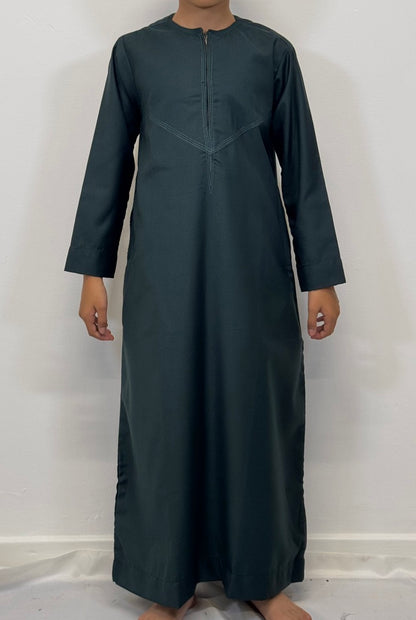 Boys Hadi Thobe Winter Material - Teal