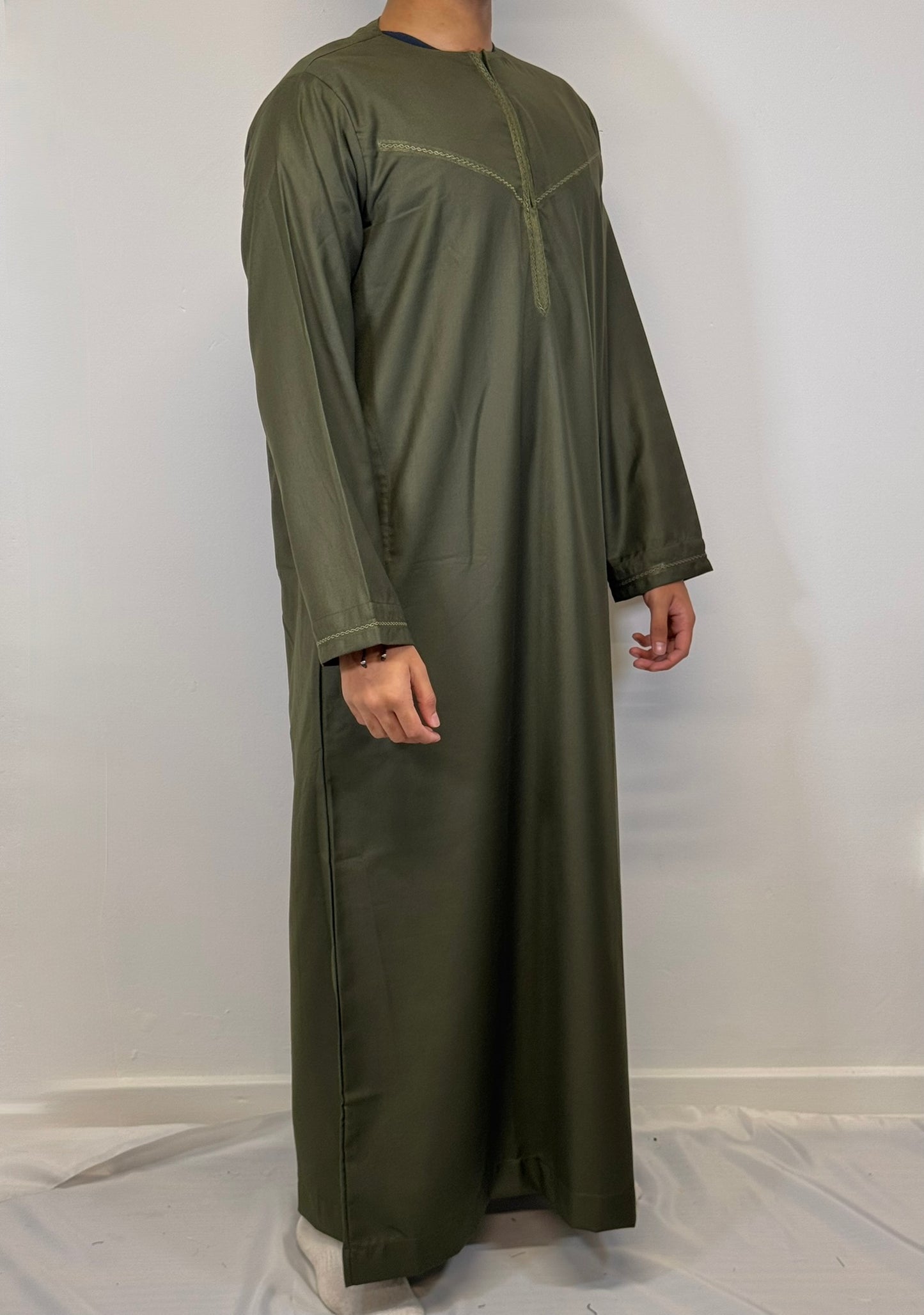 Men's Zayd Thobe Winter Material - Olive Green