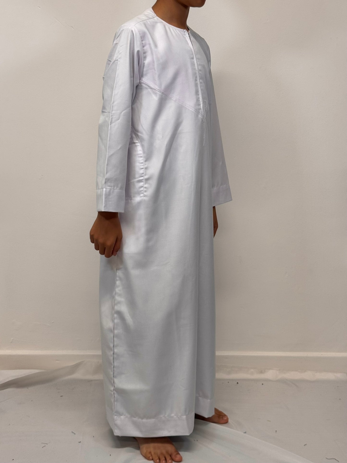 Boys Hadi Thobe Winter Material - Off White