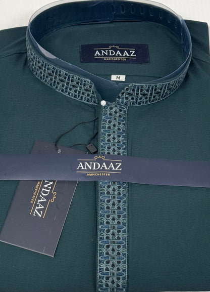 Men's Shalwar Kameez Sea Green Embroidery