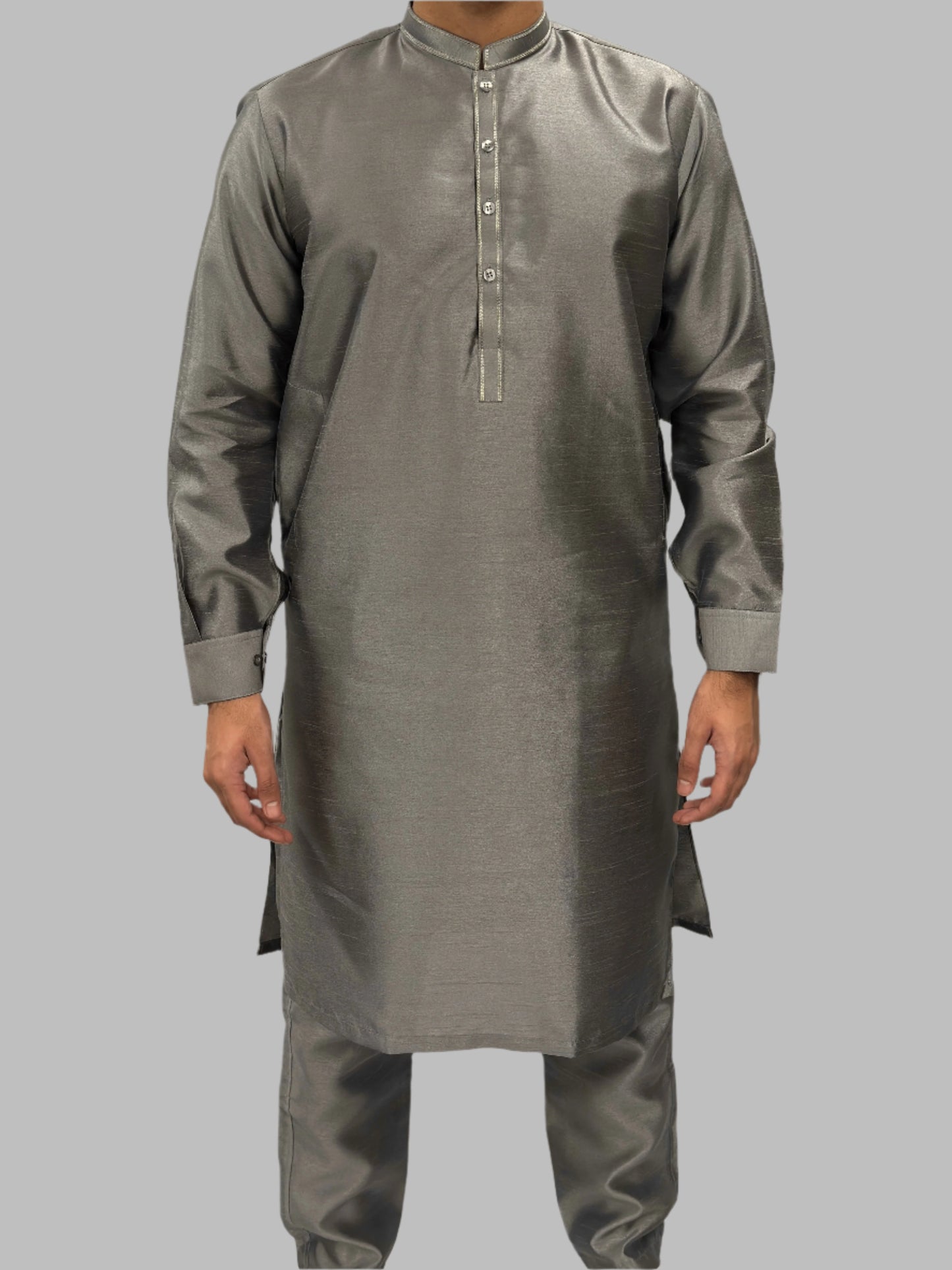 Grey_Plain_Silky_Front_View