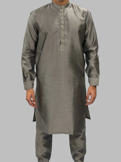 Grey_Plain_Silky_Front_View