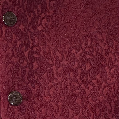 Men's Maroon Vine Design Jamawar Waistcoat