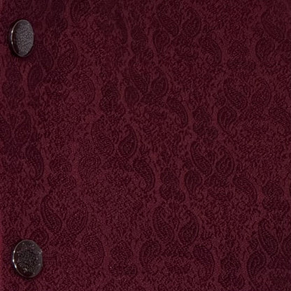 Men's Maroon Small Paisley Design Jamawar Waistcoat