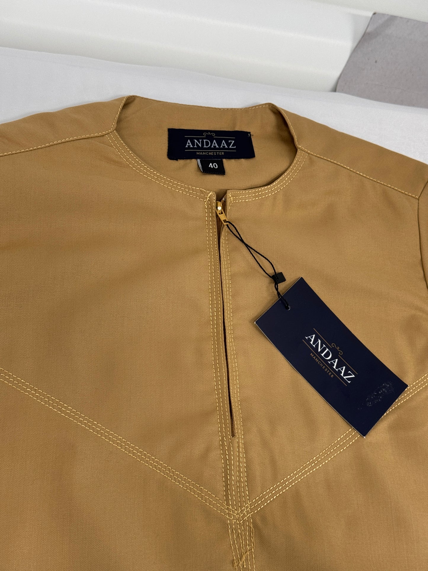 Boys Hadi Thobe Winter Material - Caramel