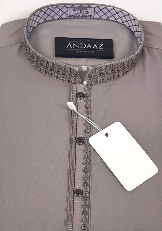 Men's Shalwar Kameez Lilac Embroidery