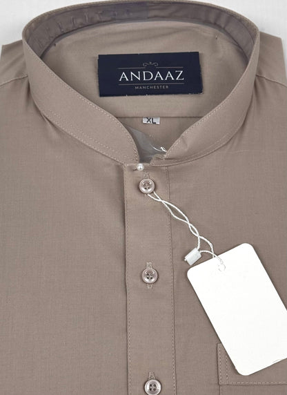 Men's Shalwar Kameez Plain Hazelnut