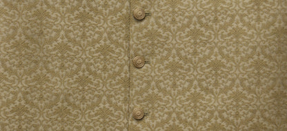 Men's Banarsi Light Golden Copper Waistcoat Fabric