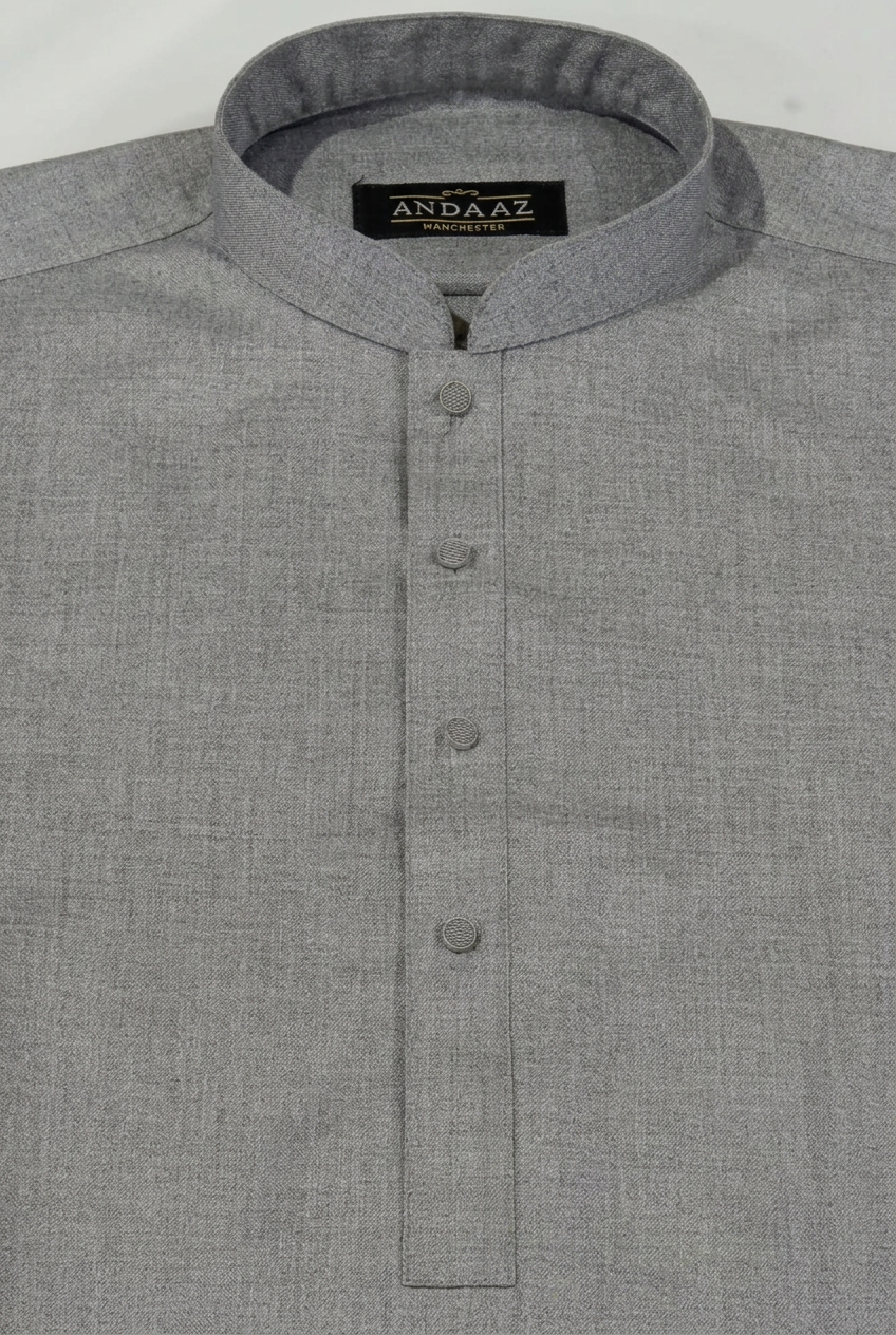 Men's Shalwar Kameez Merino Wool Light Grey