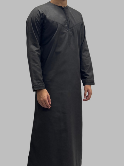 Men's Zayd Thobe Winter Material Charcoal Side View